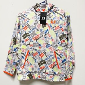 Under Armour Boys Fleece Scribble Hoodie Youth Medium NWT